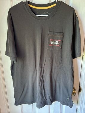 Howler Brothers Black Short Sleeve Pocket Tee with Red Logo Patch